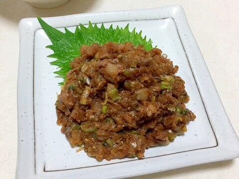 お酒もご飯も進む！鯵の赤味噌なめろう♡